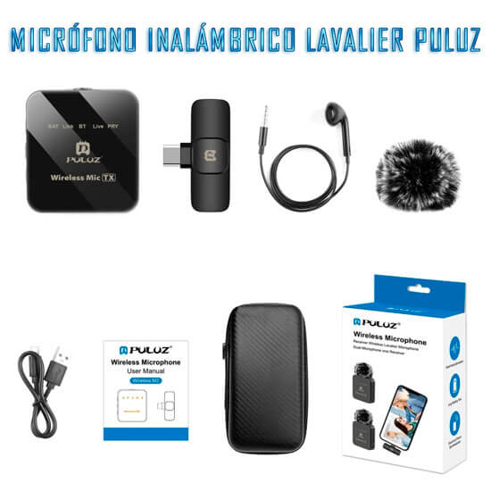 Micrófono inalámbrico lavalier Puluz